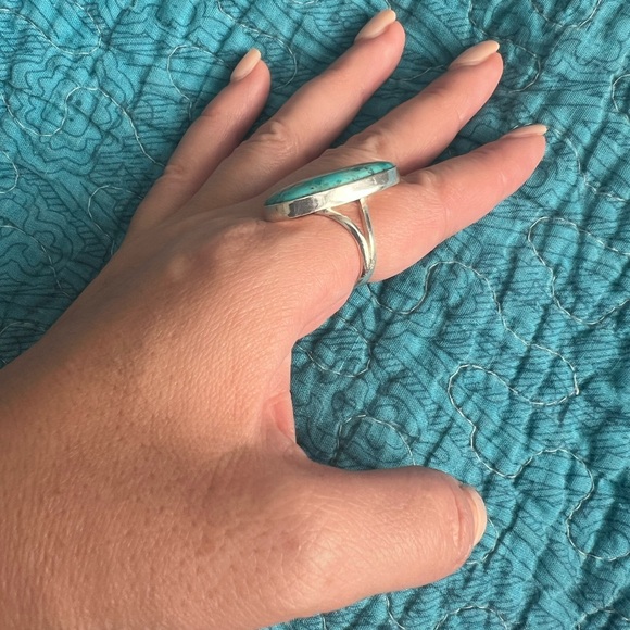 925 Turquoise ring - Picture 5 of 9